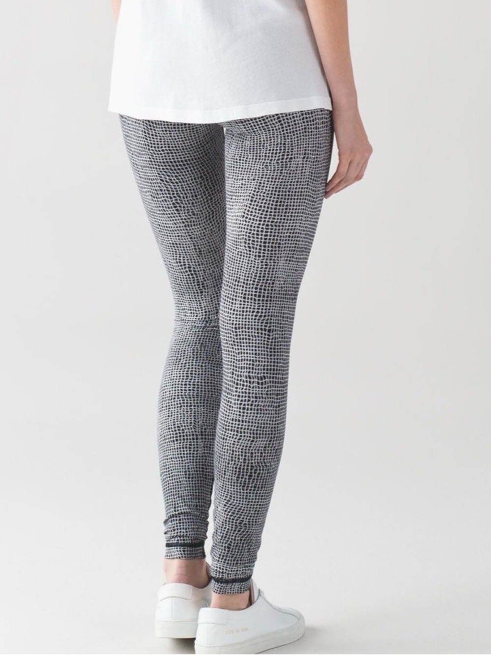 Lululemon Wunder Under III Tight Fall Net White Black Luon 2 - Picture 2 of 10